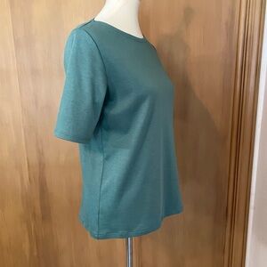 J. Jill luxe supima elbow-sleeve tee, XS, spruce green, nwot